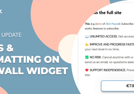 Links and formatting on paywall widget
